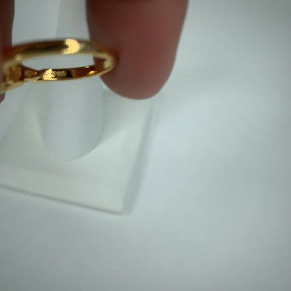 14K Gold Plated Sterling Silver Round Cubic Zirconia CZ Swirl Bridal Set… - Picture 5 of 8